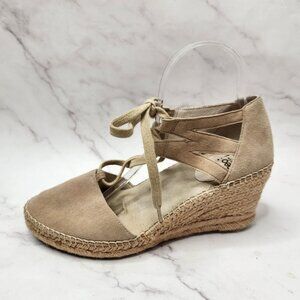 NWOT Abeo Suede Tan Espadrilles Platform Sandals BIO System Women's WN9